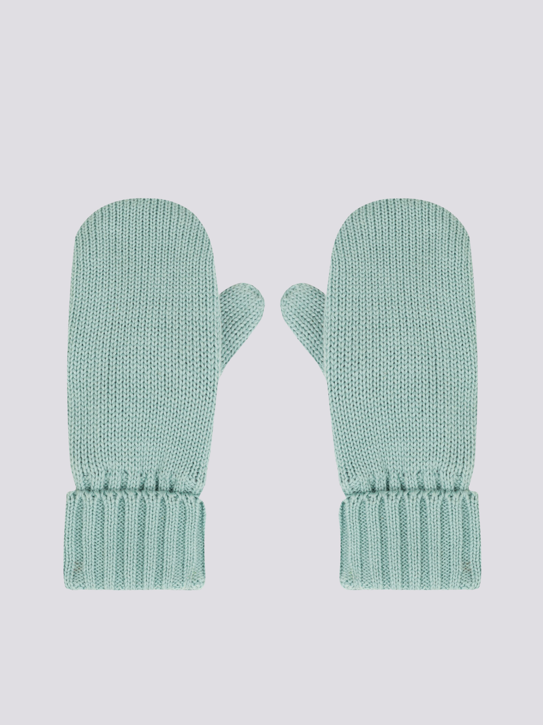 MUFFOLE IN MAGLIA CON FODERA IN PILE VERDI