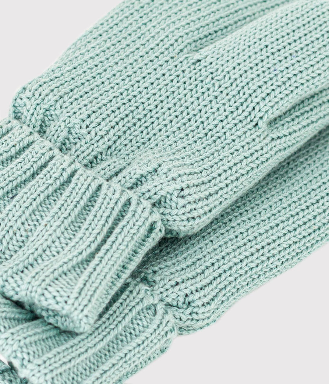 MUFFOLE IN MAGLIA CON FODERA IN PILE VERDI