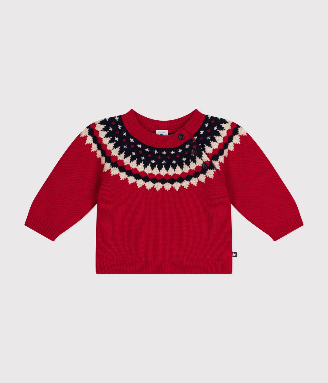 Maglione in maglia rosso con lana