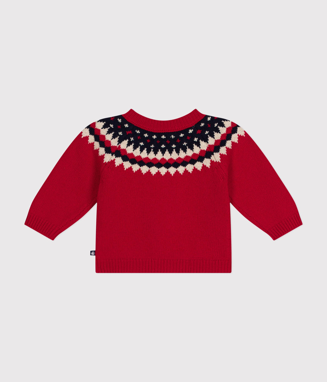 Maglione in maglia rosso con lana