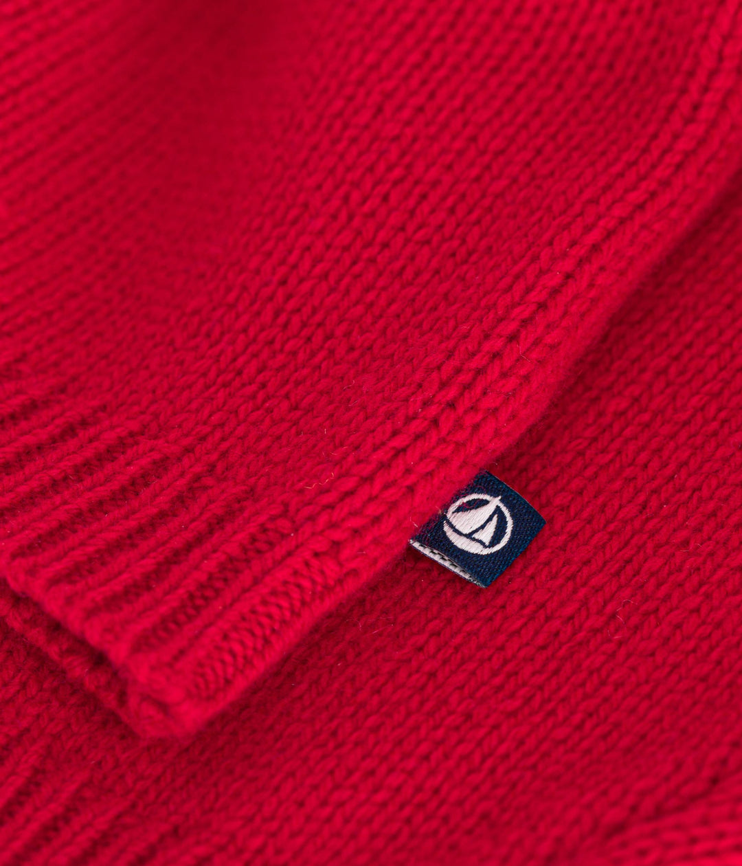 Maglione in maglia rosso con lana