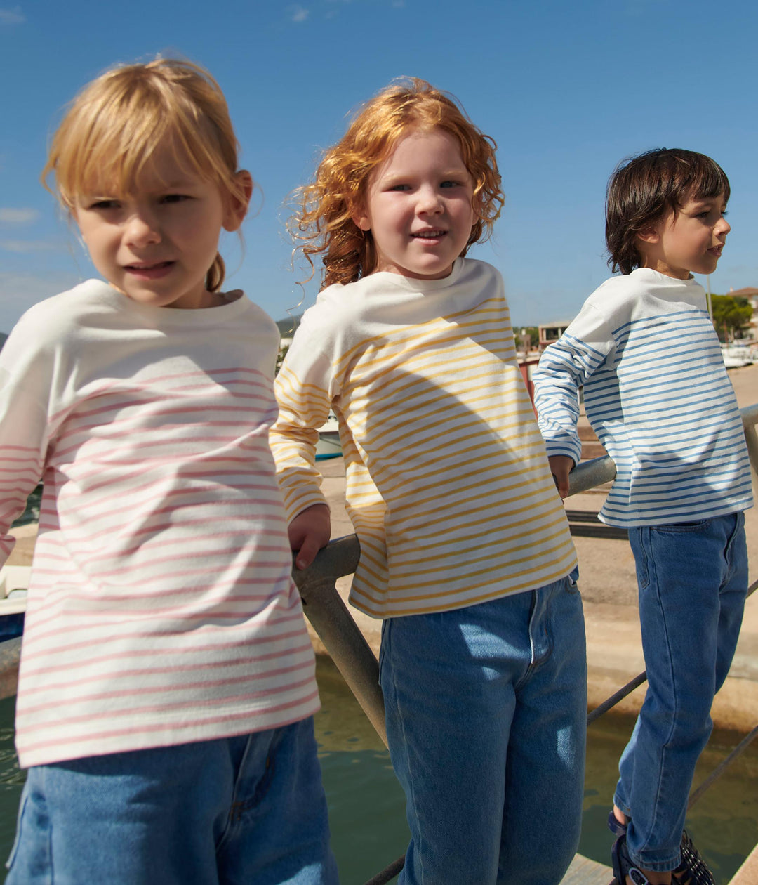 Marinière a maniche lunghe in cotone bambina
