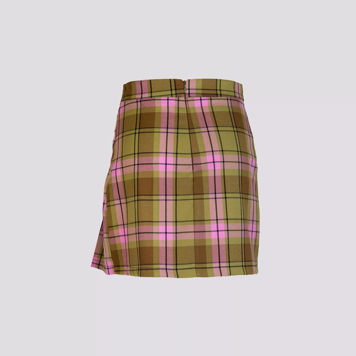 Minigonna mutlicolor in fantasia check