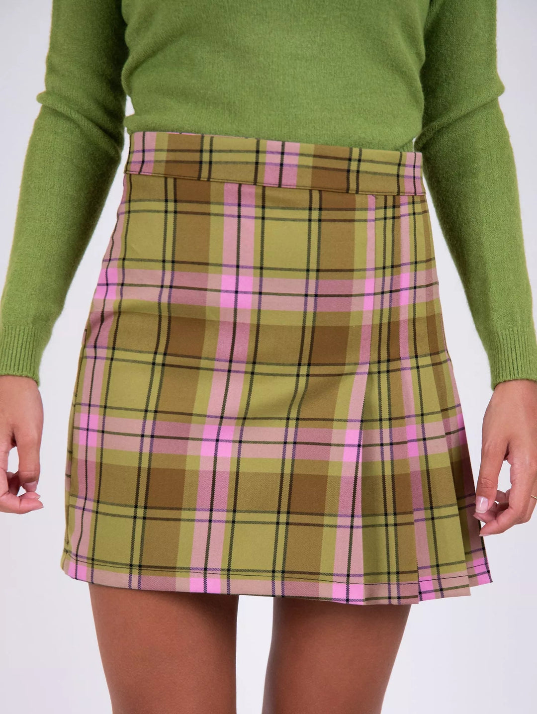 Minigonna mutlicolor in fantasia check