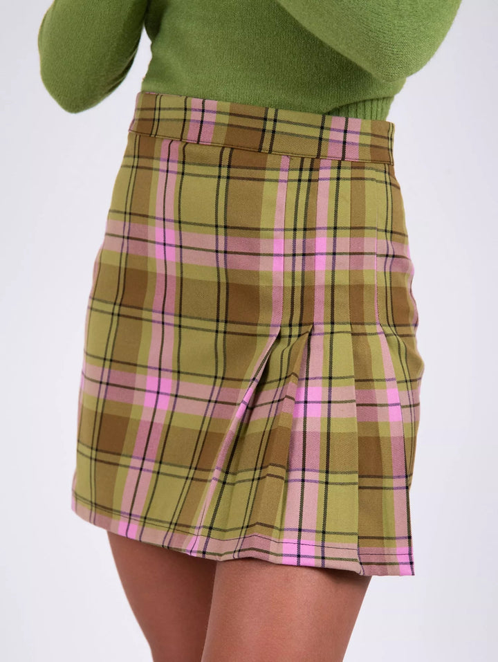 Minigonna mutlicolor in fantasia check