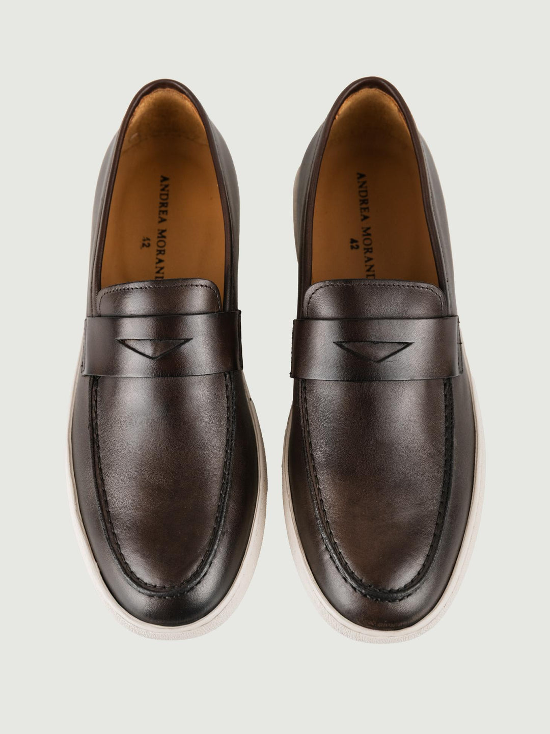 Mocassino in pelle marrone