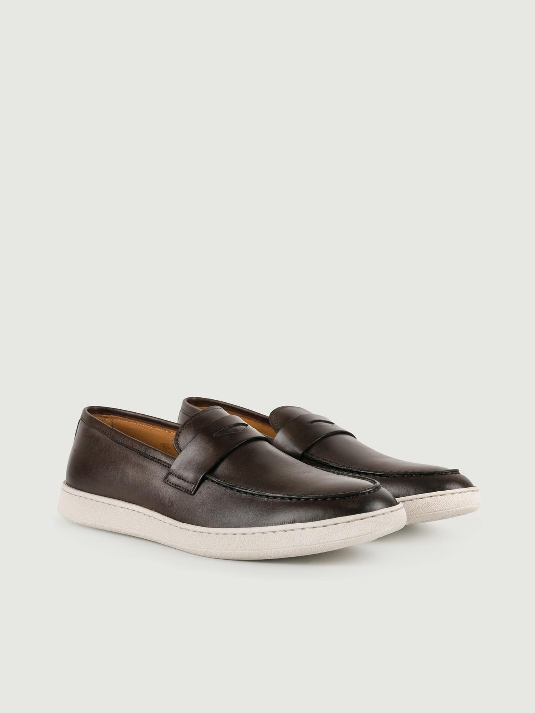 Mocassino in pelle marrone