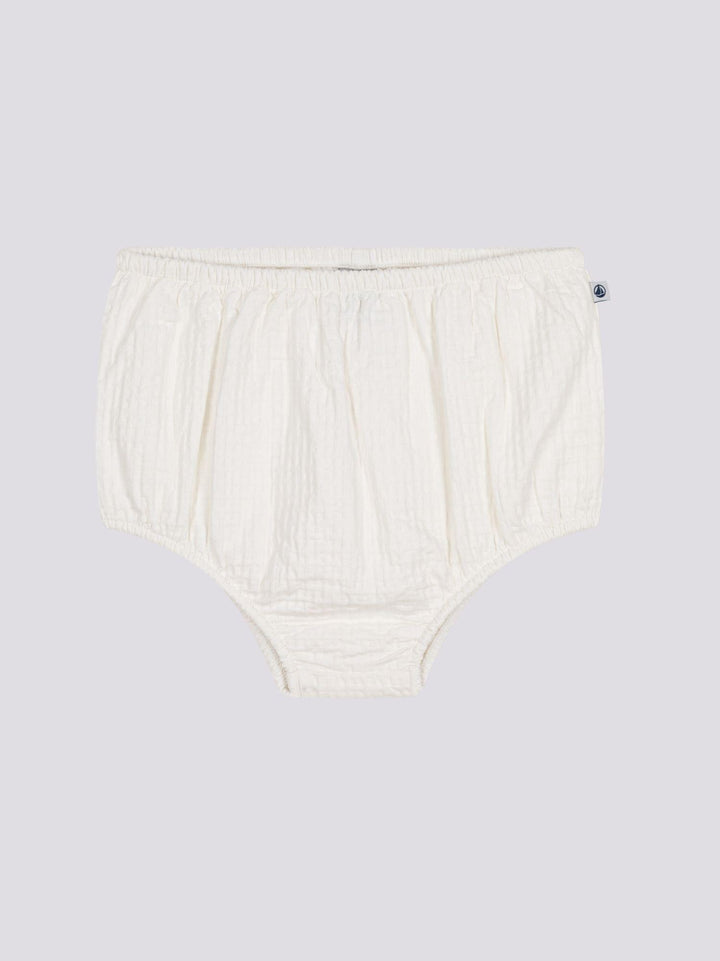 PAGLIACCETTO BIANCO IN TESSUTO ARMATURATO A RASO BEBÈ