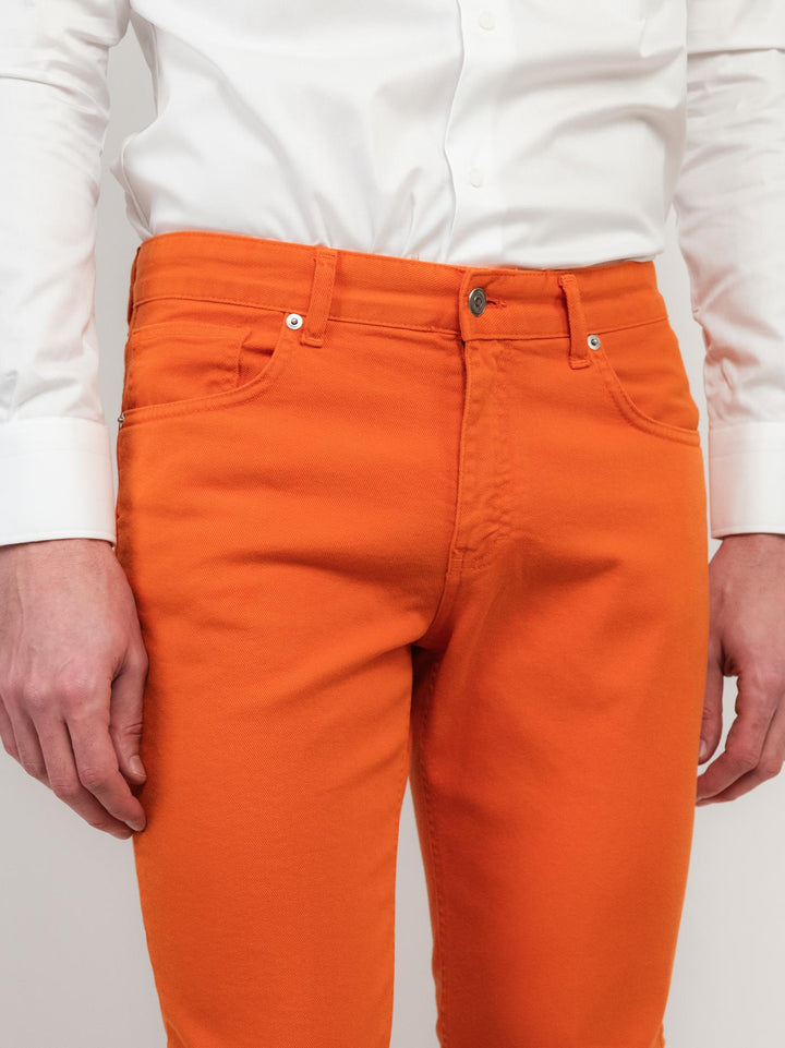 PANTALONE 5 TASCHE ARANCIONE
