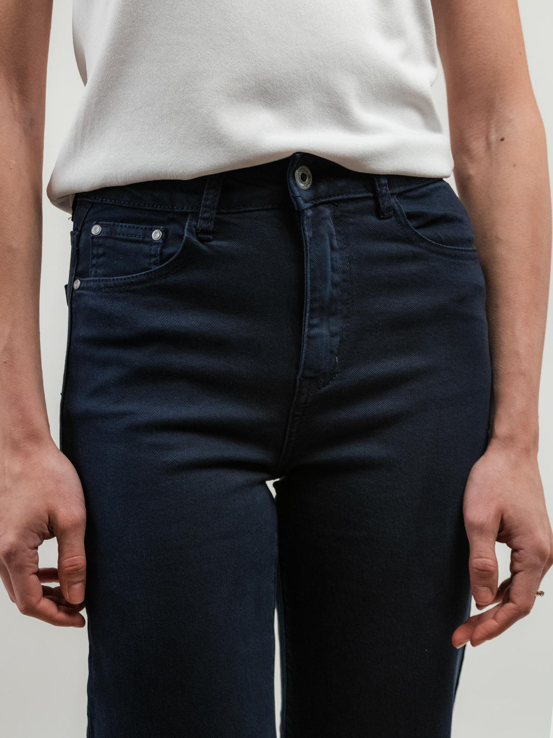 PANTALONE 5 TASCHE A PALAZZO BLU