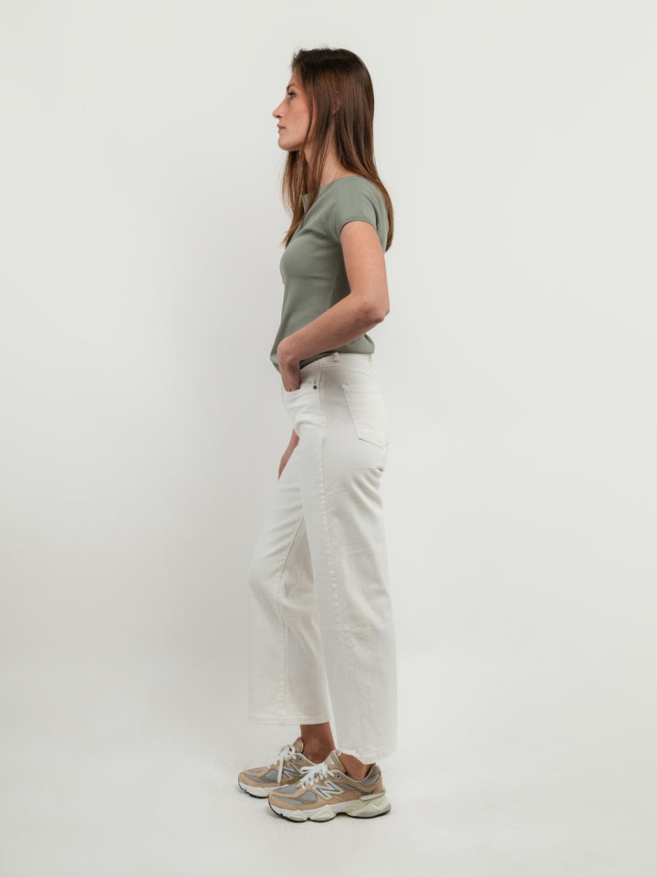 PANTALONE 5 TASCHE A PALAZZO PANNA
