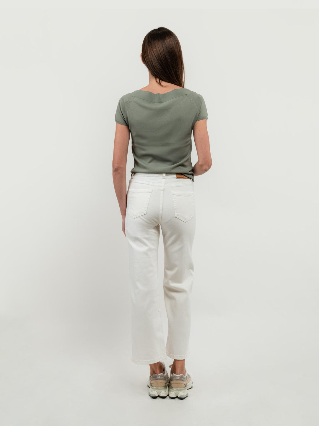 PANTALONE 5 TASCHE A PALAZZO PANNA