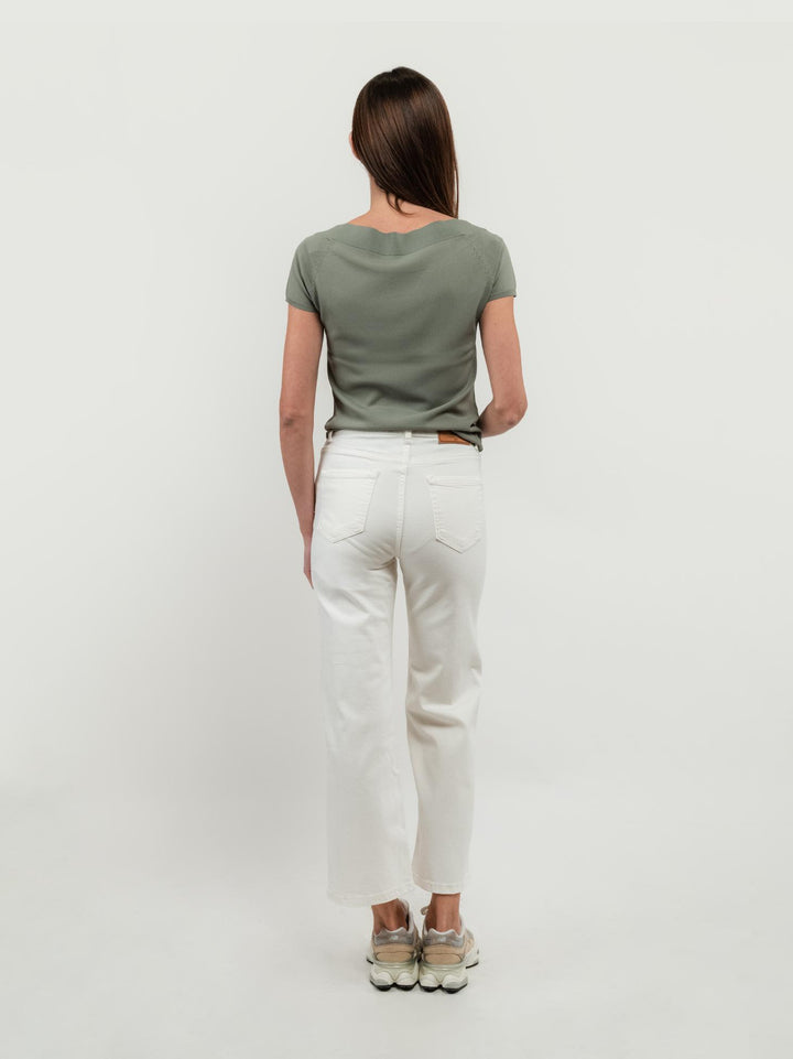PANTALONE 5 TASCHE A PALAZZO PANNA