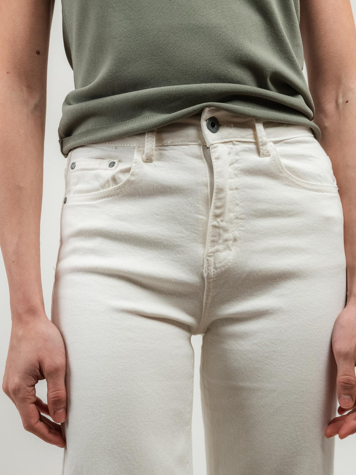 PANTALONE 5 TASCHE A PALAZZO PANNA