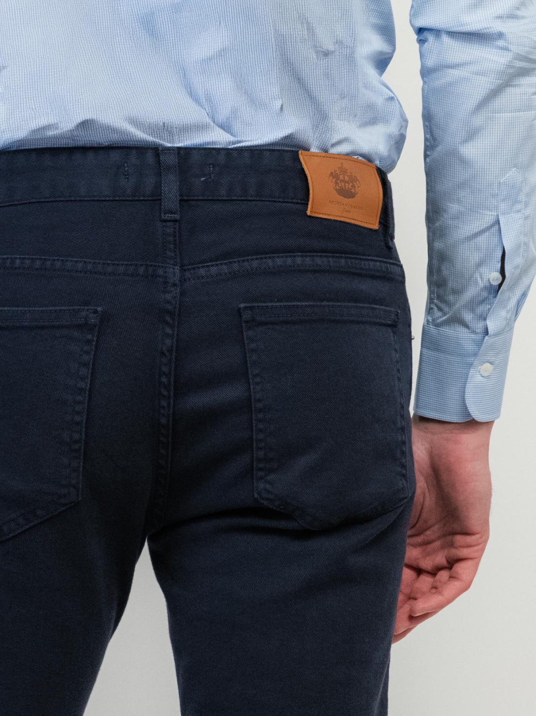 PANTALONE 5 TASCHE BLU