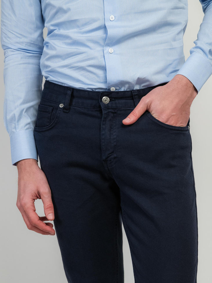 PANTALONE 5 TASCHE BLU