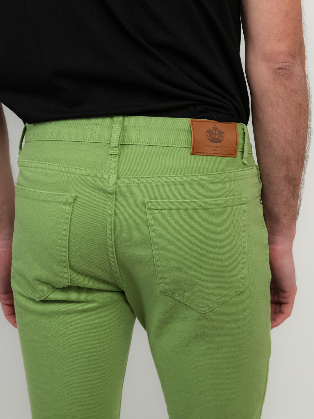 PANTALONE 5 TASCHE COLOR PISTACCHIO