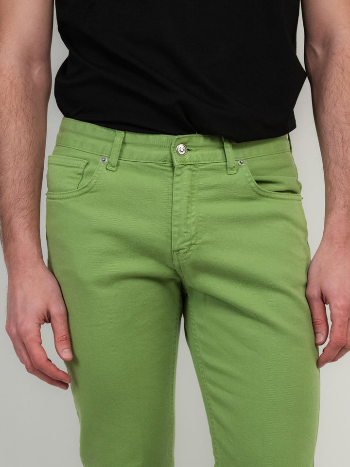 PANTALONE 5 TASCHE COLOR PISTACCHIO