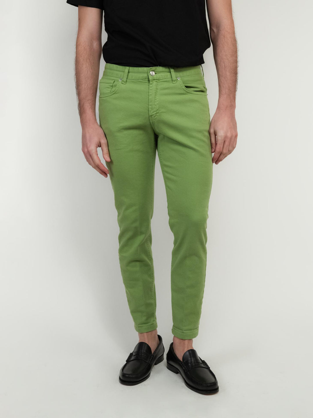 PANTALONE 5 TASCHE COLOR PISTACCHIO