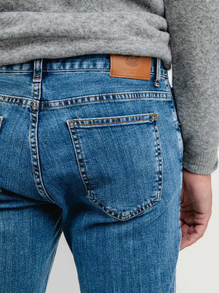 PANTALONE 5 TASCHE DENIM LAVAGGIO MEDIO