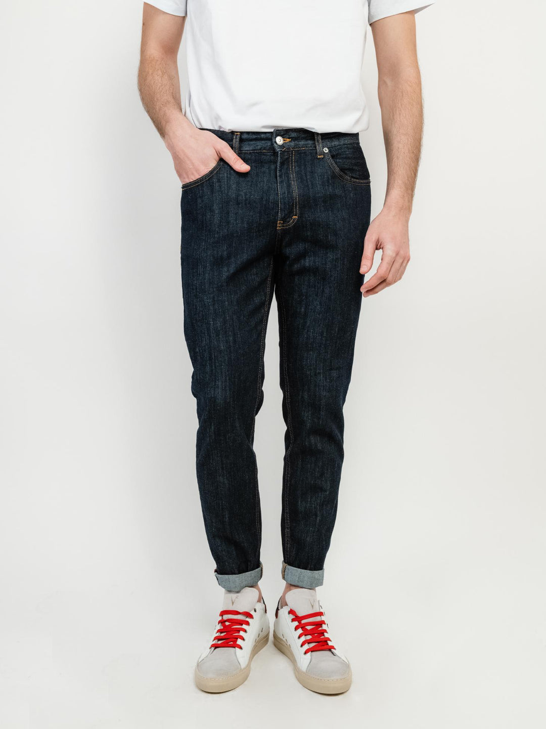 PANTALONE 5 TASCHE DENIM LAVAGGIO SCURO