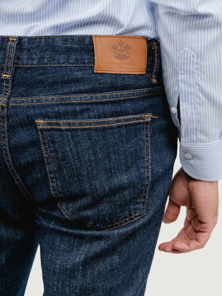 PANTALONE 5 TASCHE DENIM LAVAGGIO SCURO