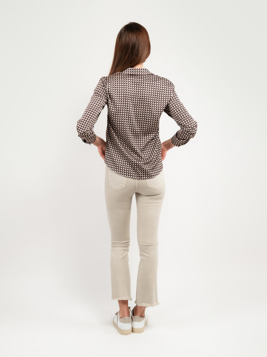 PANTALONE 5 TASCHE SFRANGIATO BEIGE