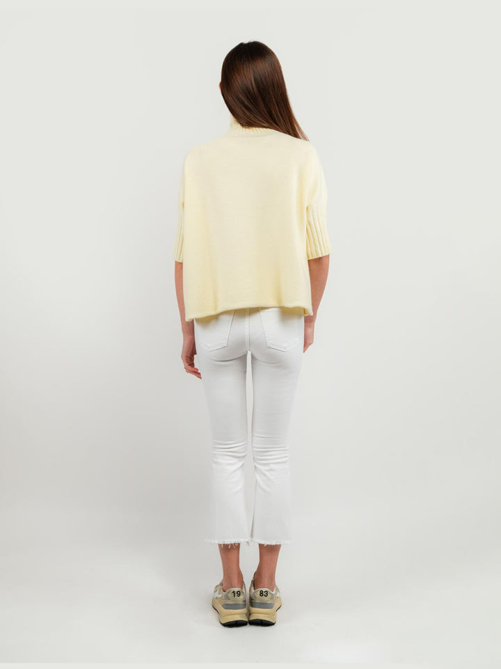 PANTALONE 5 TASCHE SFRANGIATO BIANCO