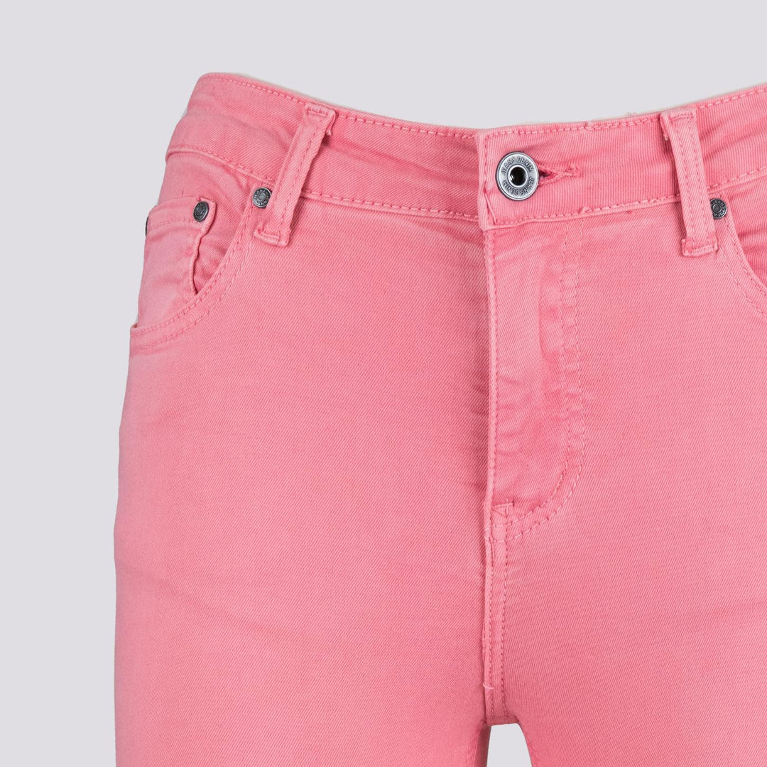 PANTALONE 5 TASCHE SFRANGIATO rosa