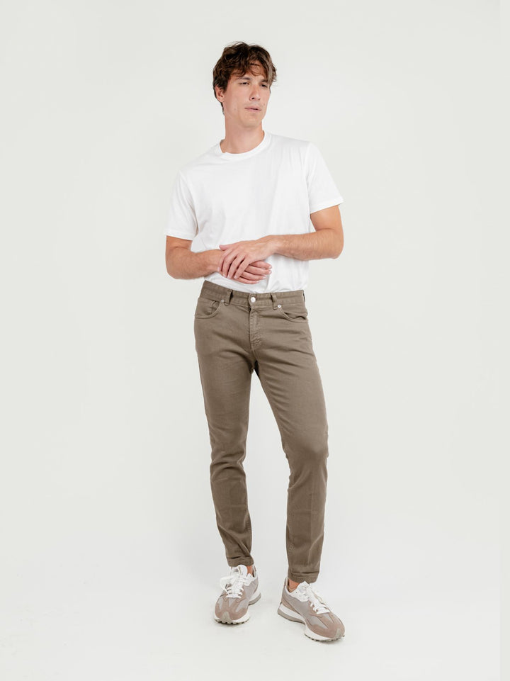 PANTALONE 5 TASCHE TORTORA