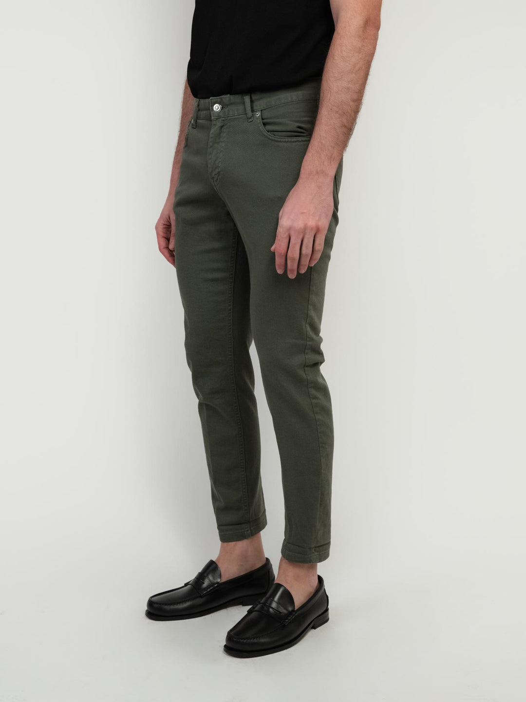 PANTALONE 5 TASCHE VERDE MILITARE
