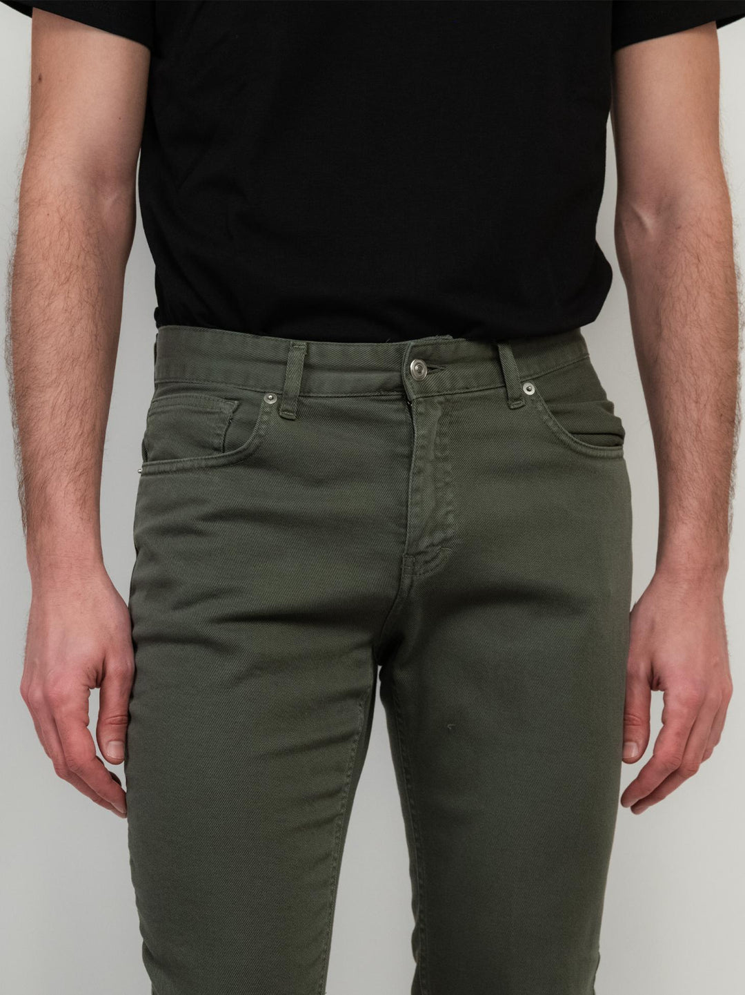 PANTALONE 5 TASCHE VERDE MILITARE
