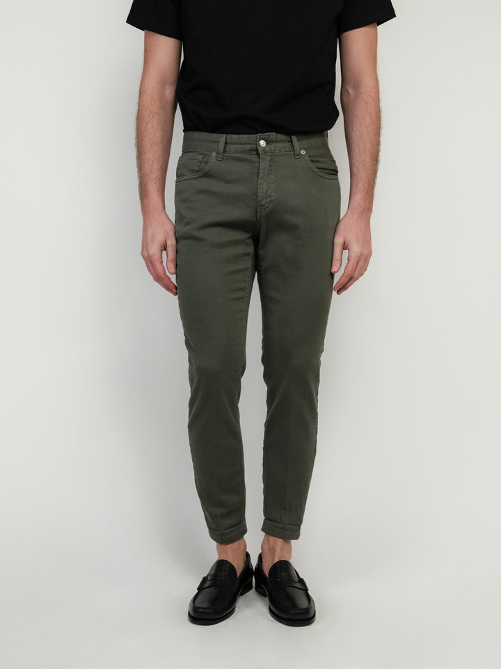 PANTALONE 5 TASCHE VERDE MILITARE