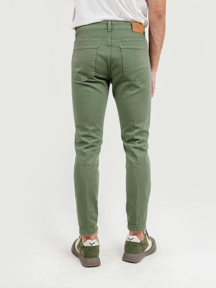 PANTALONE 5 TASCHE VERDE SALVIA