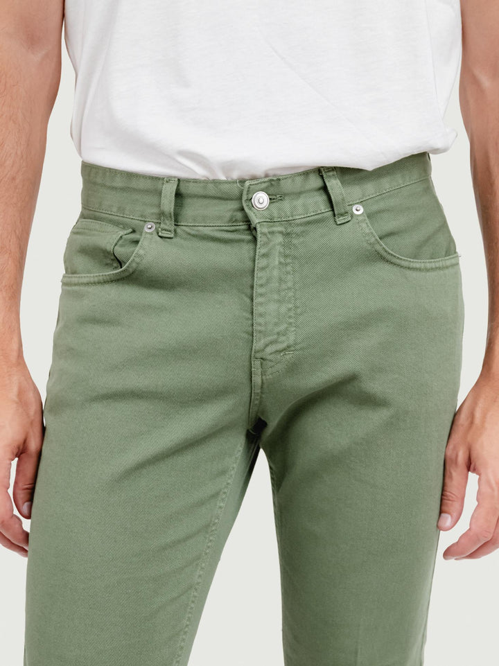 PANTALONE 5 TASCHE VERDE SALVIA