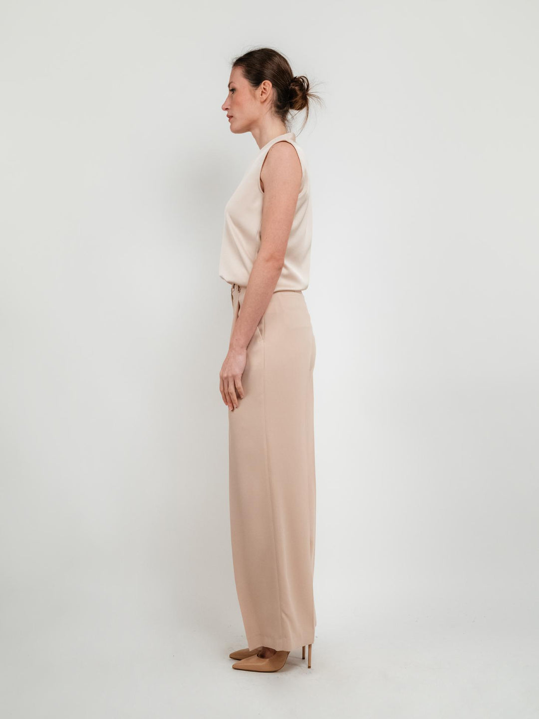 PANTALONE A PALAZZO BEIGE