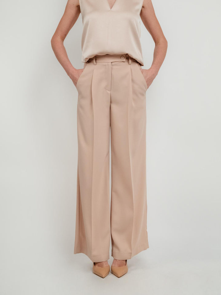 PANTALONE A PALAZZO BEIGE