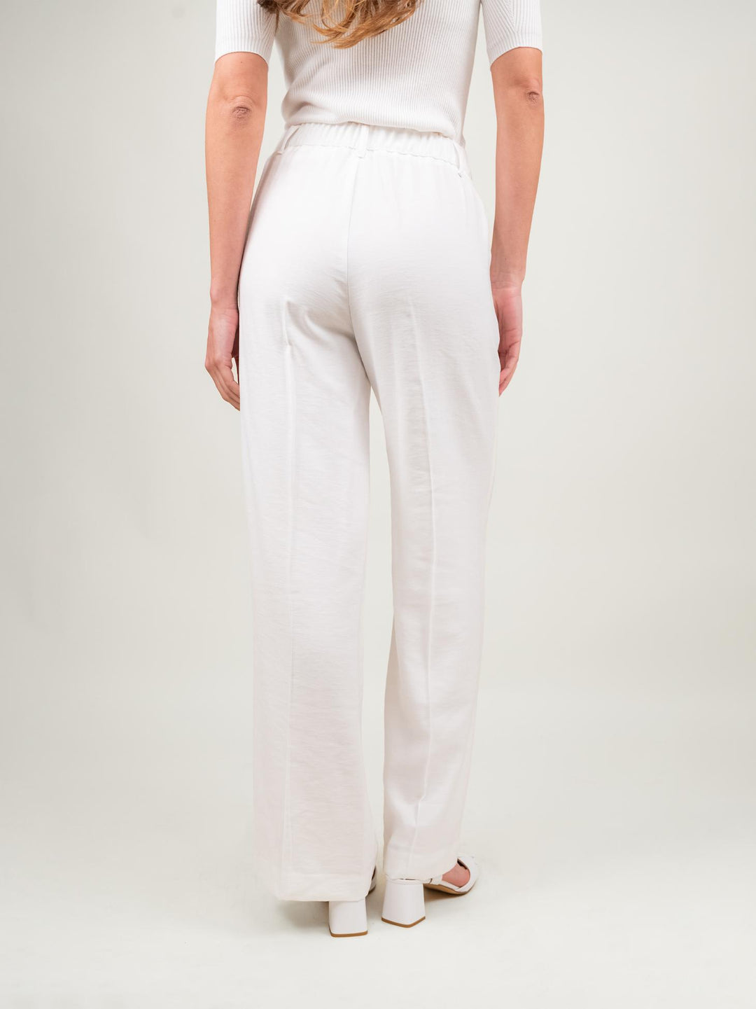 PANTALONE A PALAZZO BIANCO