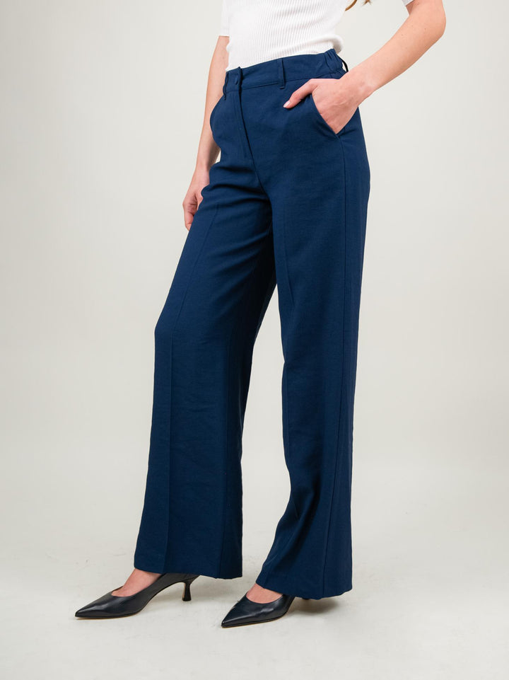 PANTALONE A PALAZZO COLOR BLU