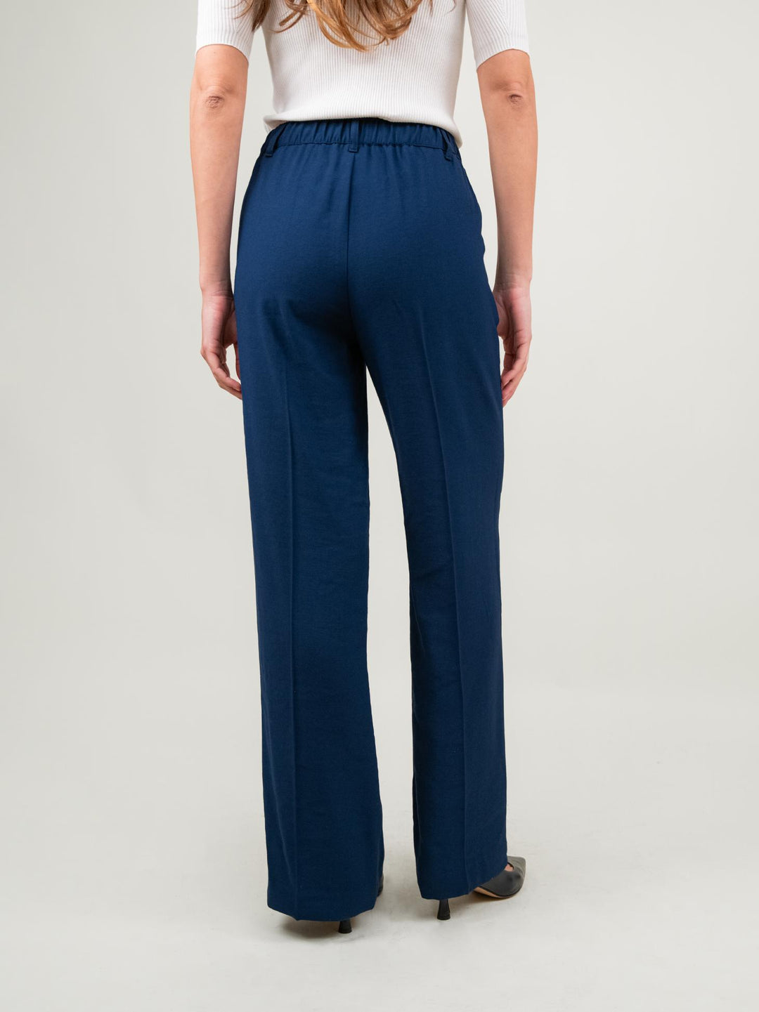 PANTALONE A PALAZZO COLOR BLU