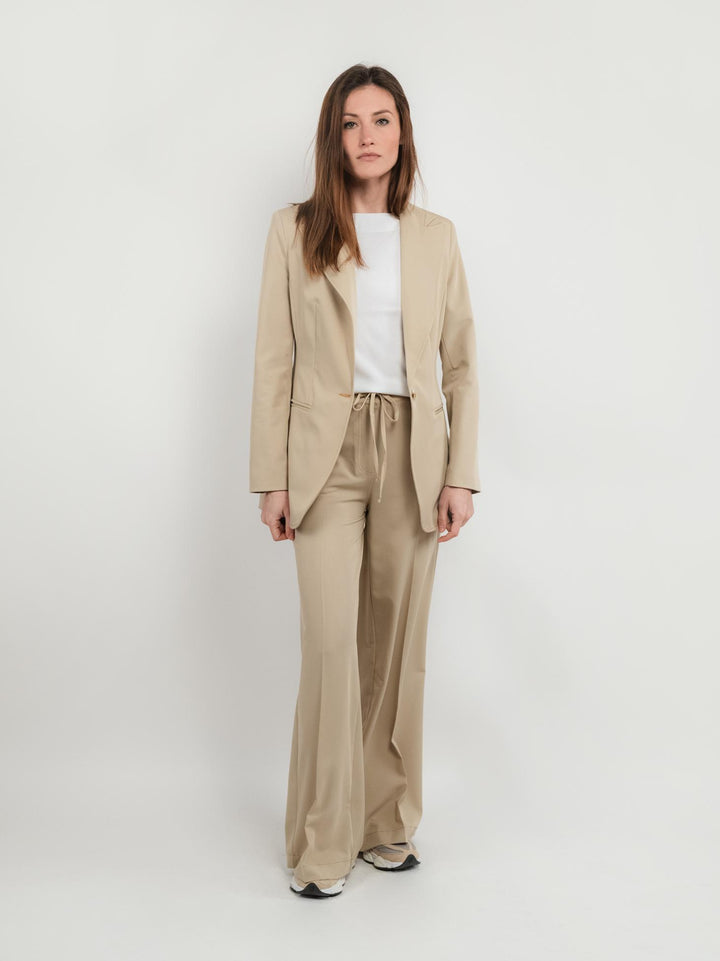 PANTALONE A PALAZZO CON COULISSE BEIGE
