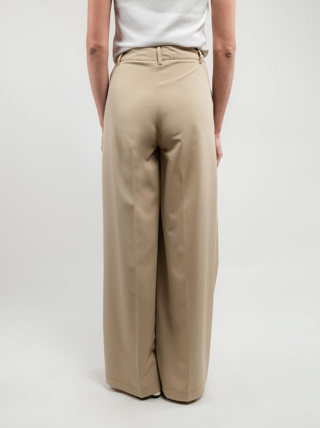 PANTALONE A PALAZZO CON COULISSE BEIGE