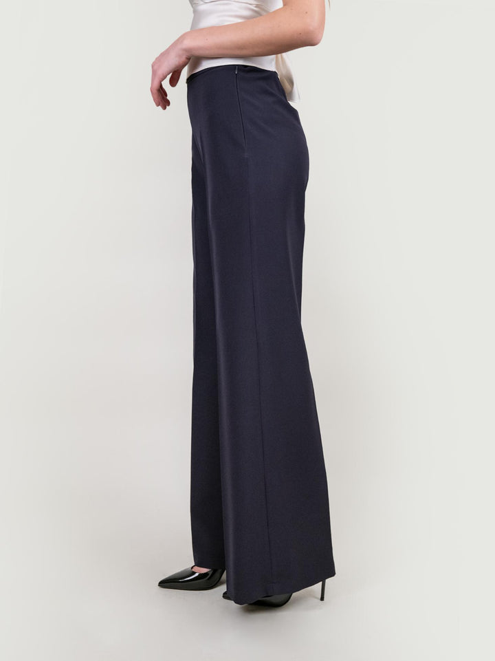 PANTALONE A PALAZZO IN TESSUTO BLU