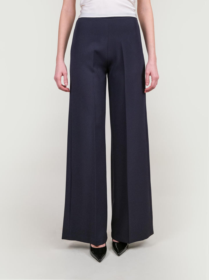 PANTALONE A PALAZZO IN TESSUTO BLU