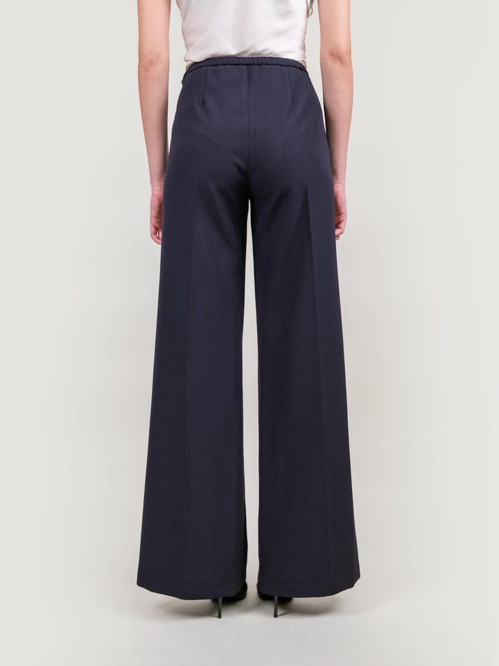 PANTALONE A PALAZZO IN TESSUTO BLU