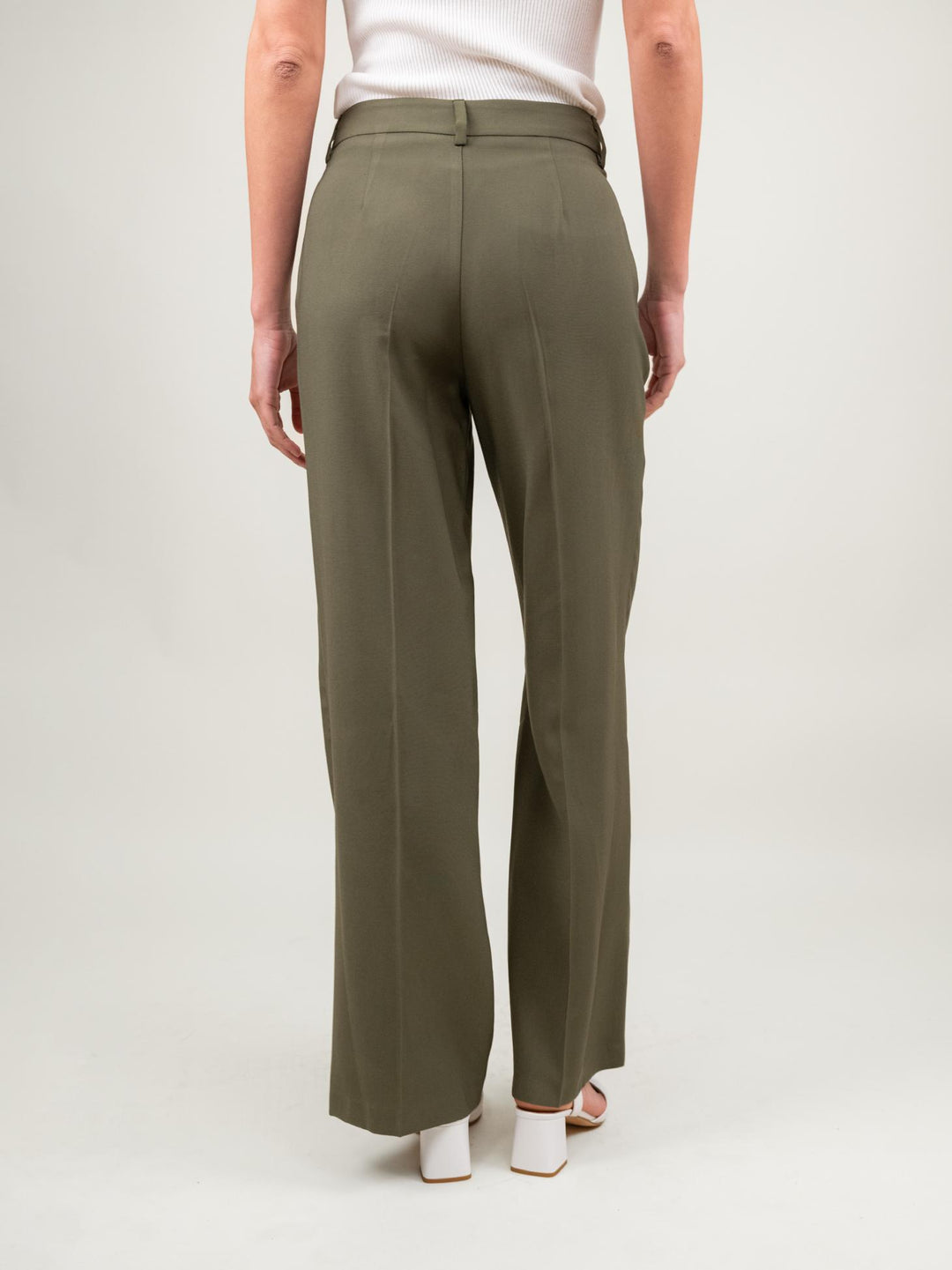 PANTALONE A PALAZZO VERDE MILITARE