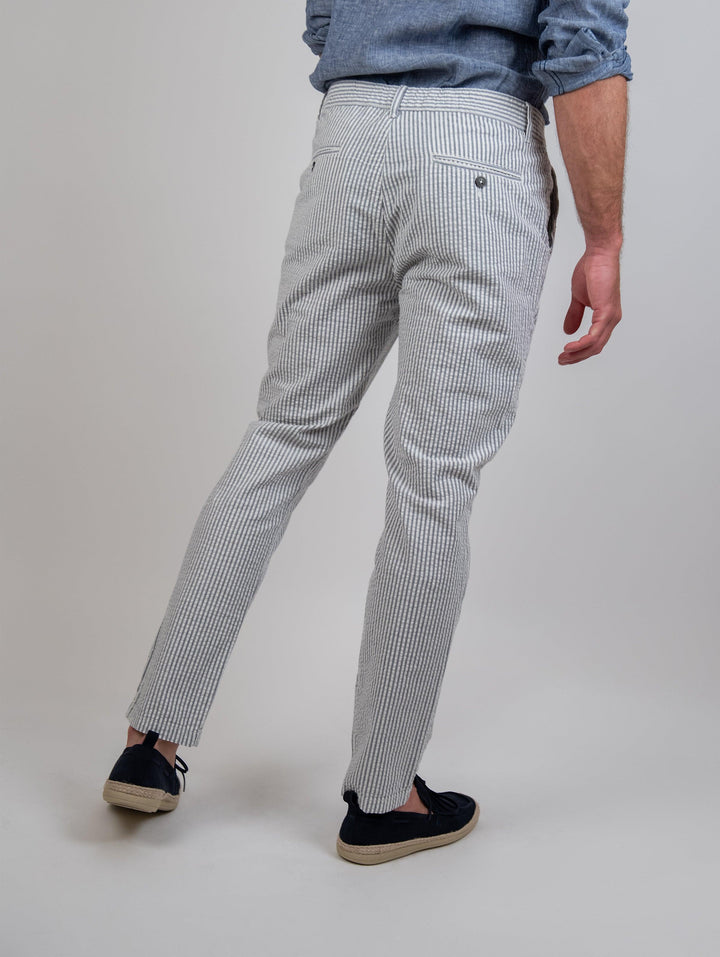 PANTALONE A RIGHE IN  COTONE CON COULISSE