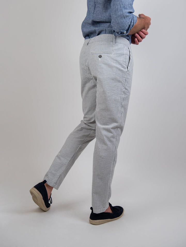 PANTALONE A RIGHE IN  COTONE CON COULISSE