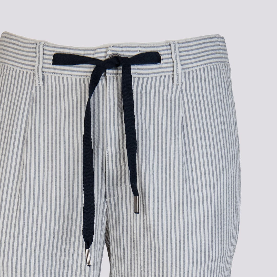 PANTALONE A RIGHE IN  COTONE CON COULISSE