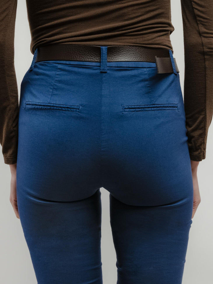 PANTALONE A TROMBETTA IN COTONE BLUETTE
